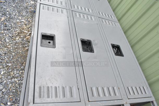 2 Gray Metal 6 Cubby Locker. 2 Times Your Bid! - Image 3 of 4