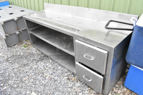Stainless Steel Commercial Soda Station w/ Back Splash and 2 Under Shelves. - Image 2 of 4