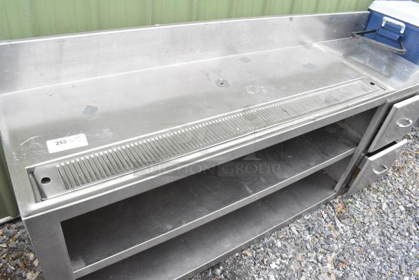 Stainless Steel Commercial Soda Station w/ Back Splash and 2 Under Shelves. - Image 4 of 4