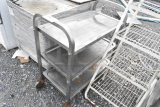 Metal 3 Tier Cart on Commercial Casters.