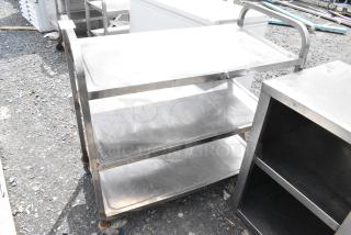 Metal Commercial 3 Tier Cart on Commercial Casters.