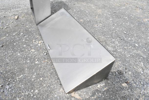 2 Items; Stainless Steel 3 Tier Shelving Unit and Lid to Prep Table. 24.5x9.5x42.5, 45.5x16x9. 2 Times Your Bid! - Image 4 of 4