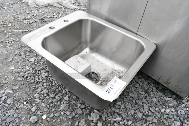 Metal Single Bay Drop In Sink. - Image 2 of 3