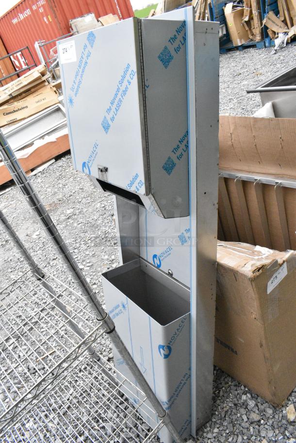 BRAND NEW SCRATCH AND DENT! Stainless Steel Paper Towel Dispenser and Trash Can. - Image 1 of 4
