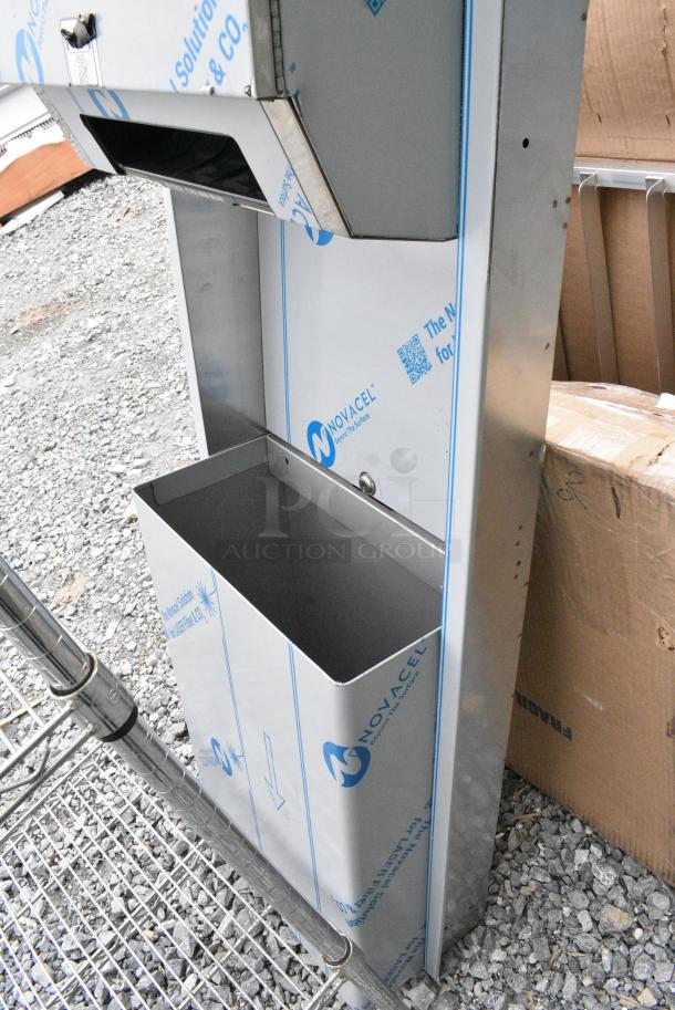 BRAND NEW SCRATCH AND DENT! Stainless Steel Paper Towel Dispenser and Trash Can. - Image 3 of 4