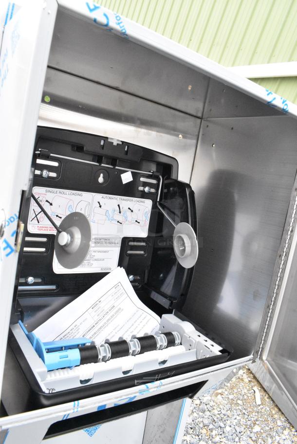 BRAND NEW SCRATCH AND DENT! Stainless Steel Paper Towel Dispenser and Trash Can. - Image 4 of 4