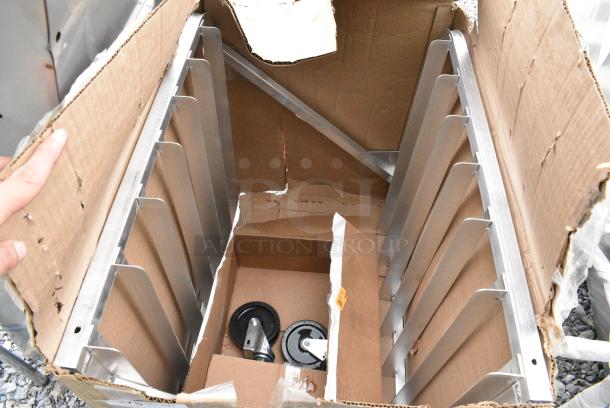 BRAND NEW SCRATCH AND DENT! Metal Pan Rack w/ Commercial Casters. - Image 3 of 5