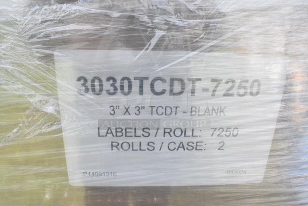 72 BRAND NEW SCRATCH AND DENT! Boxes of 3030TCDT-7250 3"x3" Label Rolls. 72 Times Your Bid! - Image 5 of 5