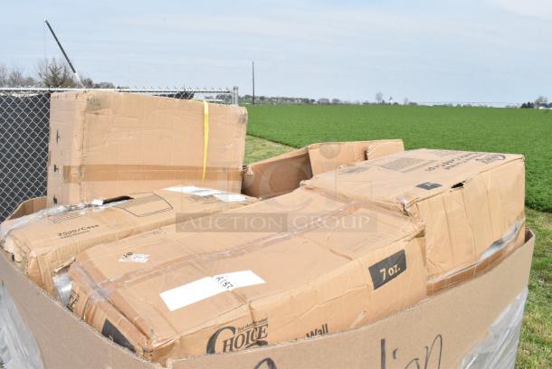 15 BRAND NEW SCRATCH AND DENT! Boxes Including 500TW7 Choice 7 oz. Translucent Thin Wall Plastic Cold Cup - 2,500/Case, Choice Cold Plastic Cups. 15 Times Your Bid! - Image 3 of 6