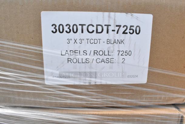 72 BRAND NEW SCRATCH AND DENT! Boxes of 3030TCDT-7250 3"x3" Label Rolls. 72 Times Your Bid! - Image 4 of 4
