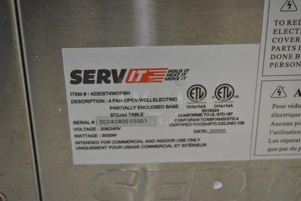BRAND NEW SCRATCH AND DENT! 2024 ServIt 423EST4WOPBH Stainless Steel Electric Powered 4 Well Steam Table.208/240 Volts. Tested and Working! - Image 9 of 9