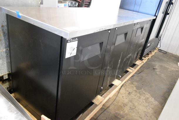 BRAND NEW SCRATCH AND DENT! 2025 True TBB-4PT-HC Metal Commercial 3 Door Pass Through Back Bar Cooler. 115 Volts, 1 Phase. Cannot Test Due To Cut Power Cord - Image 1 of 10
