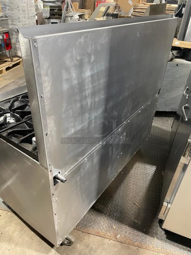 Imperial Commercial Stainless Steel Natural Gas Powered 10 Burner Range/Oven Combo! With Back Splash! With Wired Oven Racks! On Casters! - Image 3 of 10