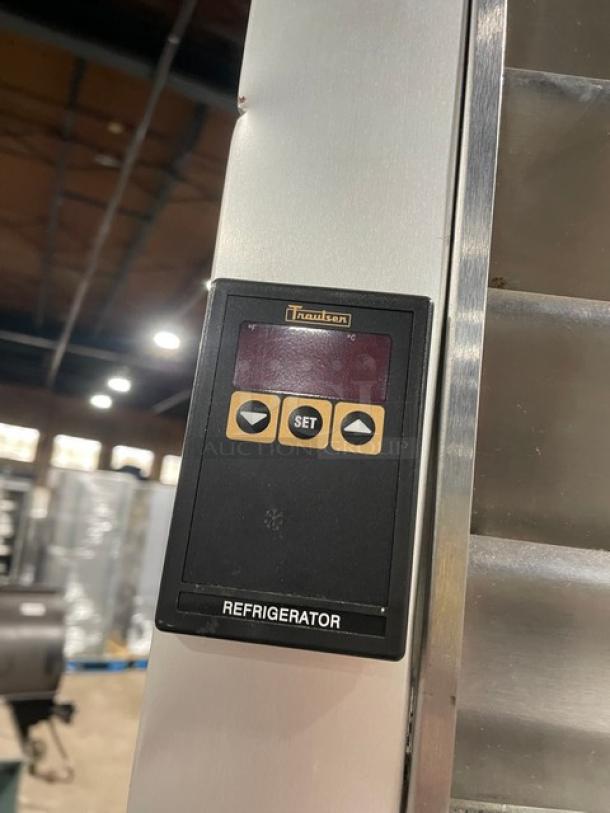 Traulsen Commercial Stainless Steel 2 Section Half Door Reach In Refrigerator! Energy Star Certified! With Poly Coated Wire Racks! Model: G20000 SN: T48193C07! 115V 1 Phase! On Casters! - Image 8 of 8