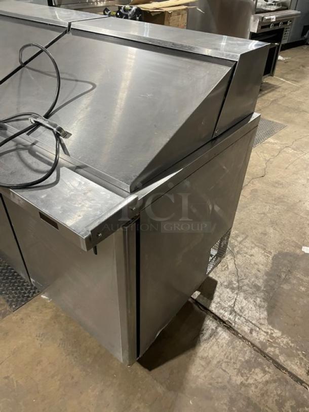 Turbo-Air Commercial Stainless Steel 3 Door Refrigerated Bain Marie Style Mega Top Salad/Sandwich Prep Table! With Poly Coated Wire Rack! Model: MST-72-30-N! 115V 1 Phase! On Casters! - Image 2 of 10