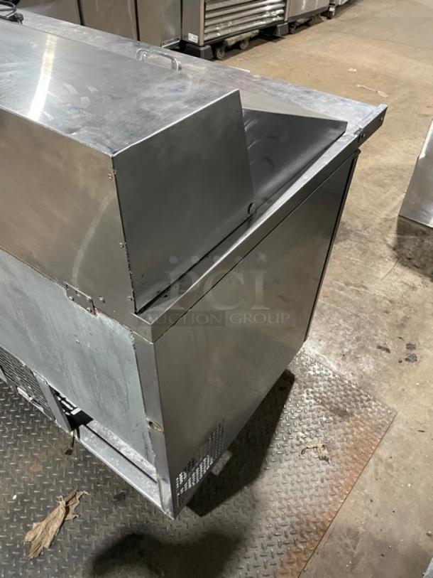 Turbo-Air Commercial Stainless Steel 3 Door Refrigerated Bain Marie Style Mega Top Salad/Sandwich Prep Table! With Poly Coated Wire Rack! Model: MST-72-30-N! 115V 1 Phase! On Casters! - Image 4 of 10