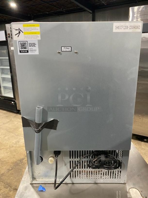 Avantco! 2023 Late Model! Commercial Stainless Steel Air-Cooled Undercounter Full-Cube Ice Making Machine/Storage Bin Combo! With Digital Controls! Model: 194UCF120A SN: 194UCF120A-23090062! 115V! - Image 3 of 9