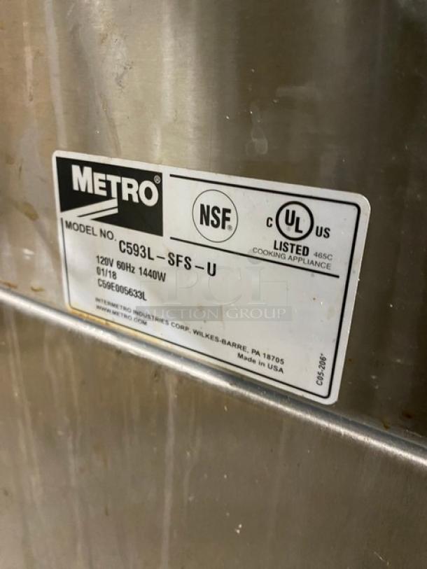 Metro C5 Series Commercial Stainless Steel Electric Powered Undercounter Heated Holding/Proofing Cabinet! With Corner Bumpers! Model: C593L-SFS-U SN: C59E005633L! 120V! On Casters! Working When Removed! - Image 5 of 7