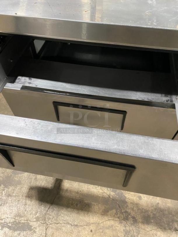 True Commercial Stainless Steel 2 Drawer Refrigerated Chef Base! Model: TRCB-50 SN: 1-2797409! 115V 1 Phase! On Casters! - Image 4 of 9
