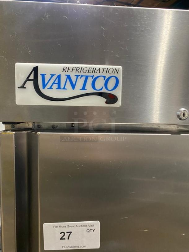 Avantco! 2022 Late Model! A-Plus Series Commercial Stainless Steel Solid Single Door Reach In Freezer! With Poly Coated Wire Racks! Model: 447AP23F SN: 8102540338! 115V 1 Phase! - Image 2 of 8