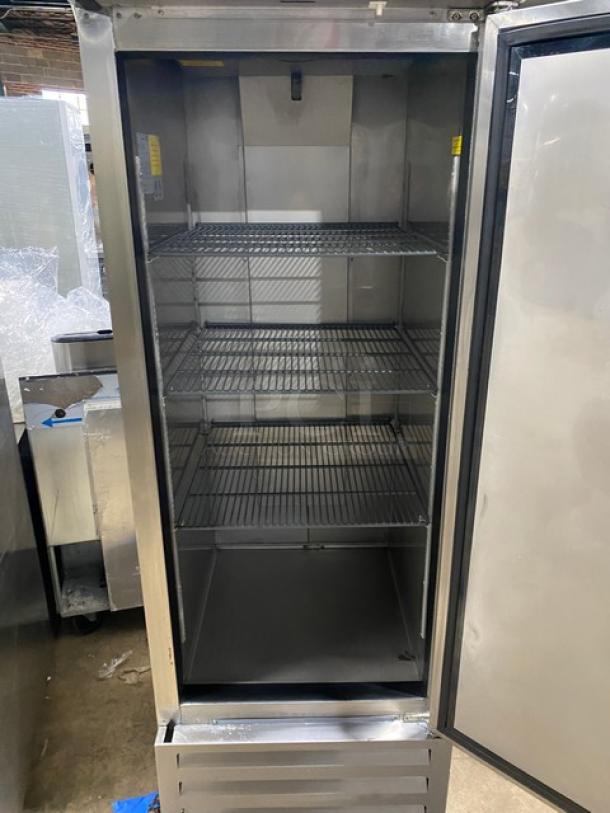 Avantco! 2022 Late Model! A-Plus Series Commercial Stainless Steel Solid Single Door Reach In Freezer! With Poly Coated Wire Racks! Model: 447AP23F SN: 8102540338! 115V 1 Phase! - Image 3 of 8