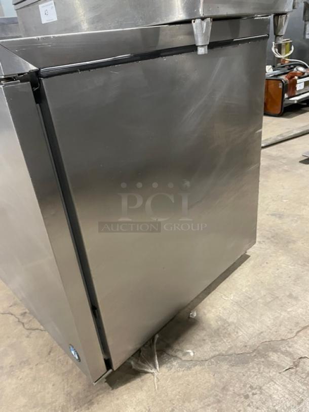 Hoshizaki Commercial Stainlees Steel Solid Single Door Low Profile Undercounter Refrigerator! Energy Star Certified! With Chrome Plate Wire Rack! Model: UR27B-LPC SN: L50013F! 115V 1 Phase! - Image 2 of 7