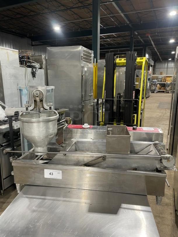 Belshaw Donut Robot Mark-II Series Commercial Stainless Steel Electric Powered Countertop Automatic Old Fashioned Ring Donut Fryer! With 10 Lb. Batter Hopper! Model: DR MK-II SN: W20392NHTO! 120/208-240V! - Image 1 of 10