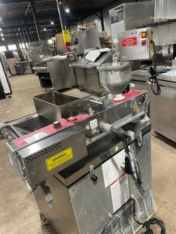 Belshaw Donut Robot Mark-II Series Commercial Stainless Steel Electric Powered Countertop Automatic Old Fashioned Ring Donut Fryer! With 10 Lb. Batter Hopper! Model: DR MK-II SN: W20392NHTO! 120/208-240V! - Image 3 of 10