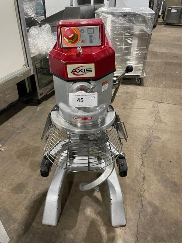Axis Commercial Electric Powered Heavy Duty 40 Qt. Planetary Mixer! With Stainless Steel Bowl Guard! With Spiral Dough Hook Attachment! Model: AX-M40 SN: 417070242! 220V 1 Phase! - Image 1 of 9