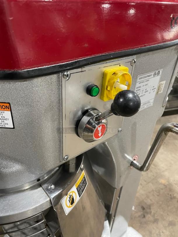 Axis Commercial Electric Powered Heavy Duty 40 Qt. Planetary Mixer! With Stainless Steel Bowl Guard! With Spiral Dough Hook Attachment! Model: AX-M40 SN: 417070242! 220V 1 Phase! - Image 6 of 9