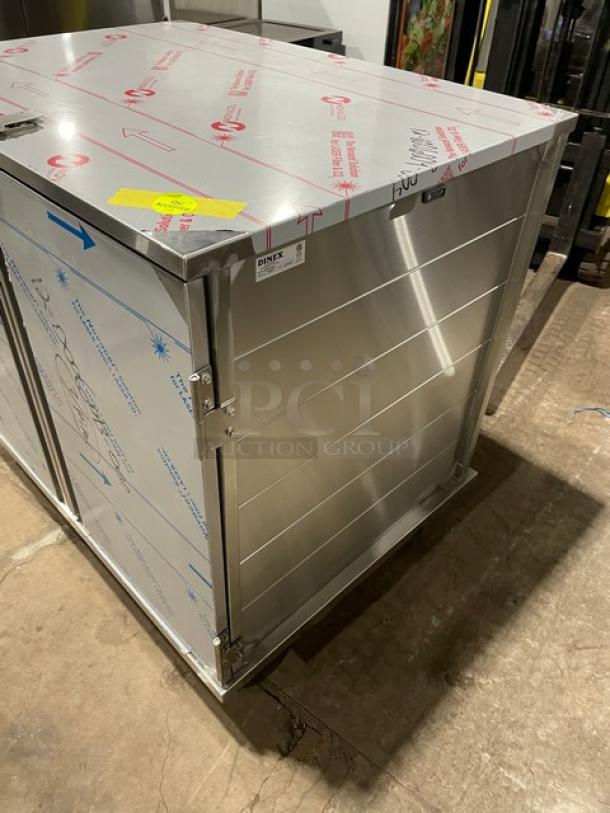 NEW! Dinex! 2024 Late Model! Commercial Stainless Steel 2-Door 24-Tray Meal Delivery/Economy Cart! With Built In Pan Holding Slides! Model: DXPICT242D SN: 2408074! On Casters! - Image 2 of 7