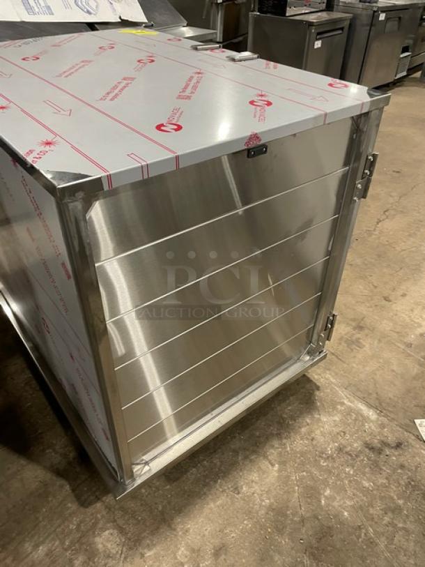 NEW! Dinex! 2024 Late Model! Commercial Stainless Steel 2-Door 24-Tray Meal Delivery/Economy Cart! With Built In Pan Holding Slides! Model: DXPICT242D SN: 2408074! On Casters! - Image 4 of 7
