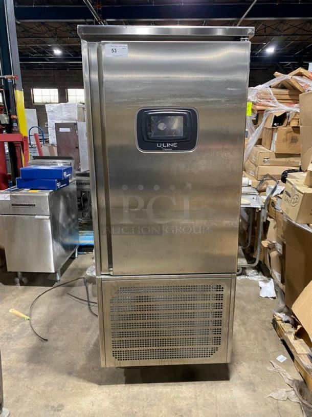 Desmon! 2023 Late Model! Commercial Stainless Steel Single Door Self Contained Reach In 15-Pan Blast Chiller/Shock Freezer! With Probes & Built In Pan Holding Rack! With Sheet Pans! Model: GBF-15+ETL SN: 23POP005004! On Casters! - Image 1 of 9