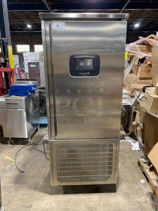 Desmon! 2023 Late Model! Commercial Stainless Steel Single Door Self Contained Reach In 15-Pan Blast Chiller/Shock Freezer! With Probes & Built In Pan Holding Rack! With Sheet Pans! Model: GBF-15+ETL SN: 23POP005004! On Casters!