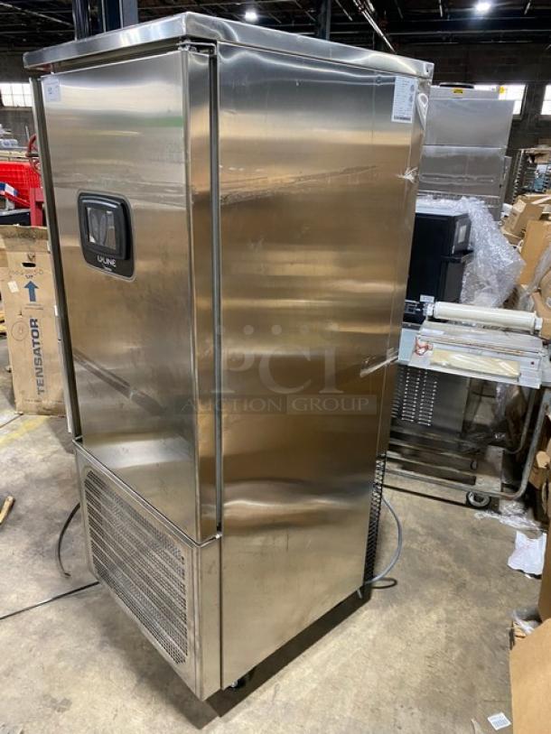 Desmon! 2023 Late Model! Commercial Stainless Steel Single Door Self Contained Reach In 15-Pan Blast Chiller/Shock Freezer! With Probes & Built In Pan Holding Rack! With Sheet Pans! Model: GBF-15+ETL SN: 23POP005004! On Casters! - Image 4 of 9