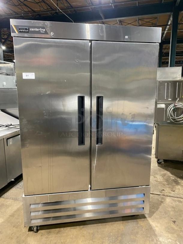 Traulsen Centerline Series Commercial Stainless Steel Solid 2 Door Reach In Refrigerator! Model: CLBM-49R-FS SN: 21E02961! 115V 1 Phase! On Casters! - Image 1 of 7