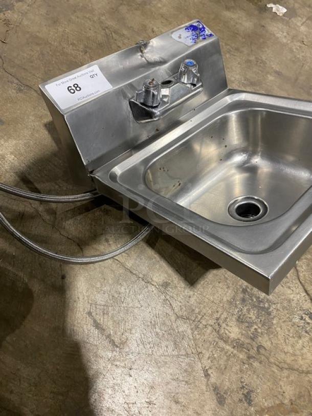 L&J Commercial Stainless Steel Single Compartment Hand Washing Sink! With Back Splash! - Image 2 of 5