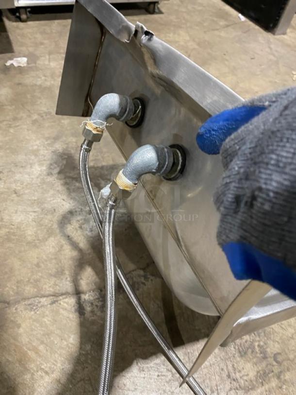L&J Commercial Stainless Steel Single Compartment Hand Washing Sink! With Back Splash! - Image 3 of 5