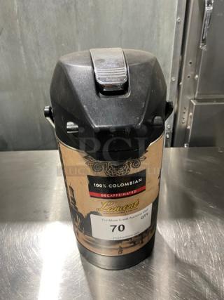 Lamont Columbian Style Commercial Portable Airpot Coffee Dispenser!