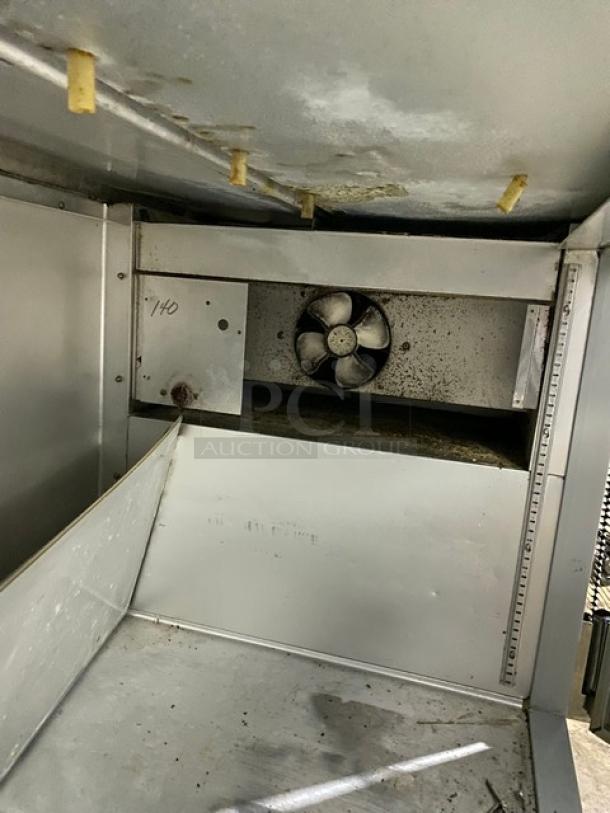 Beverage-Air Commercial Stainless Steel 2 Door Refrigerated Bain Marie Mega Top Pizza Prep Table! Model: PT67 SN: 4611692! 115V 1 Phase! On Casters! - Image 5 of 9