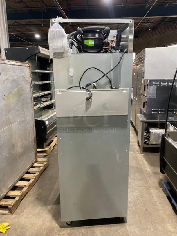 Hoshizaki Commercial Stainless Steel Solid Single Door Reach In Freezer! With Poly Coated Wire Racks! Model: CF1S-FS SN: H55252H! 115V 1 Phase! On Casters! - Image 2 of 8