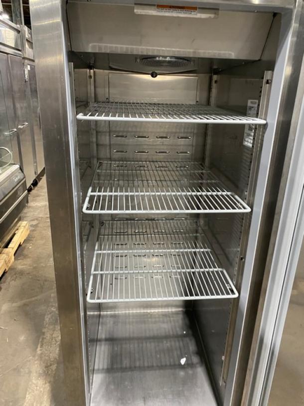 Hoshizaki Commercial Stainless Steel Solid Single Door Reach In Freezer! With Poly Coated Wire Racks! Model: CF1S-FS SN: H55252H! 115V 1 Phase! On Casters! - Image 5 of 8