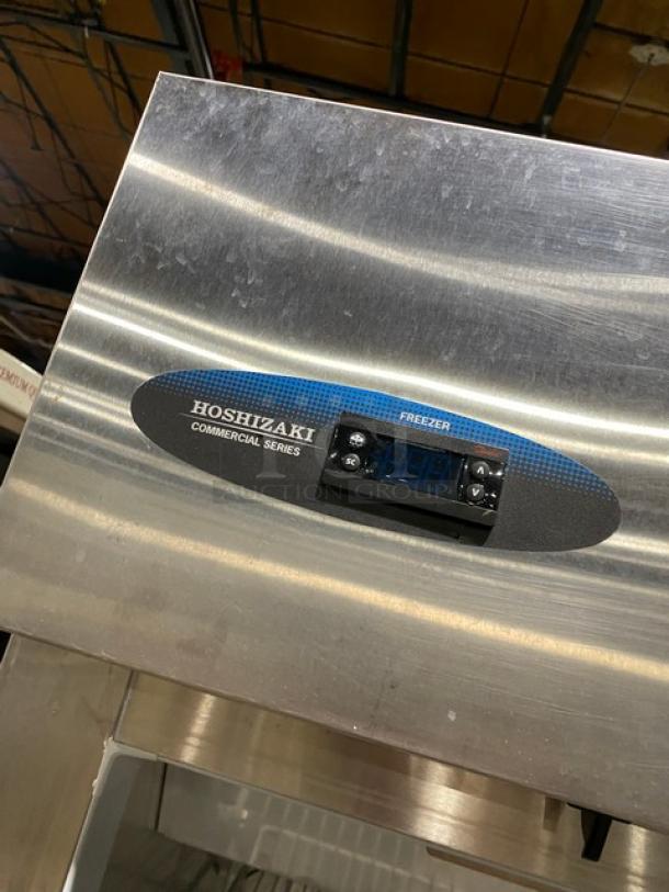 Hoshizaki Commercial Stainless Steel Solid Single Door Reach In Freezer! With Poly Coated Wire Racks! Model: CF1S-FS SN: H55252H! 115V 1 Phase! On Casters! - Image 7 of 8