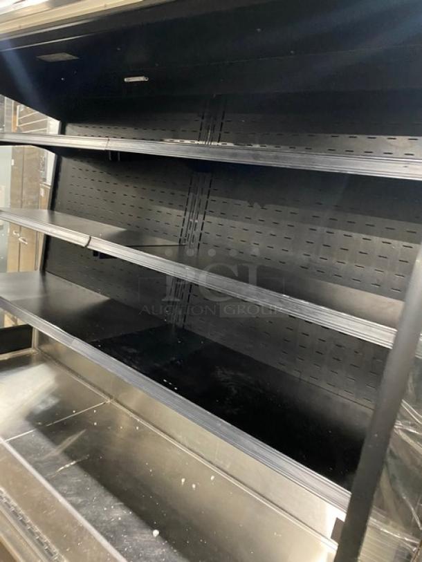 Federal Industries Commercial Black Multi-Tier Refrigerated Open Air-Curtain Grab-N-Go Merchandiser Display Case! With Stainless Steel Interior & Adjustable Shelves! Model: RSSM678SC SN: 180326106350! 120/208-240V 1 Phase! - Image 5 of 8