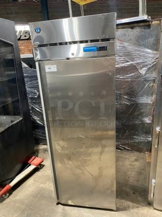 Hoshizaki Commercial Stainless Steel Solid Single Door Reach In Refrigerator! Energy Star Certified! With Poly Coated Wire Racks! Model: R1AFS SN: J71374K! 115V 1 Phase!