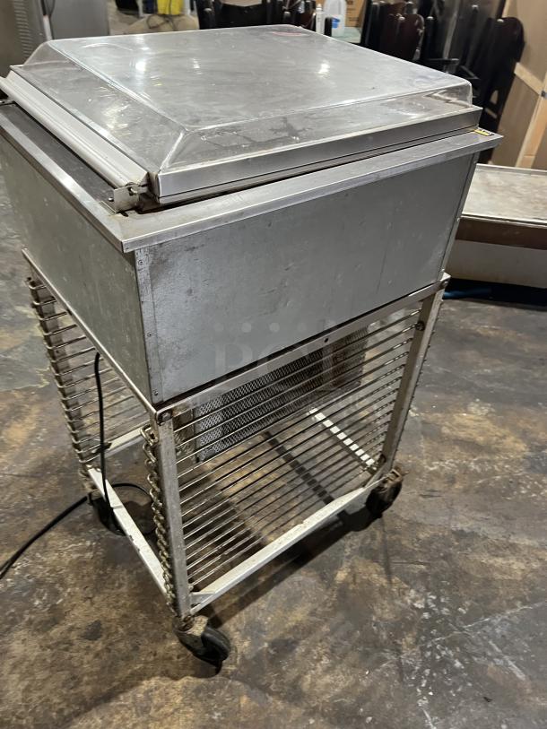 Prince Castle/Silver King Commercial Stainless Steel Electric Powered Drop-In Frozen Treats Merchandiser Freezer! With Lift-Open Lid! With Pan-Holding Equipment Cart! Model: SKCTMDI/C1 SN: CLDP128962A! 115V! On Casters! - Image 3 of 8