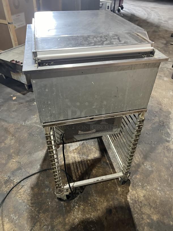 Prince Castle/Silver King Commercial Stainless Steel Electric Powered Drop-In Frozen Treats Merchandiser Freezer! With Lift-Open Lid! With Pan-Holding Equipment Cart! Model: SKCTMDI/C1 SN: CLDP128962A! 115V! On Casters! - Image 7 of 8