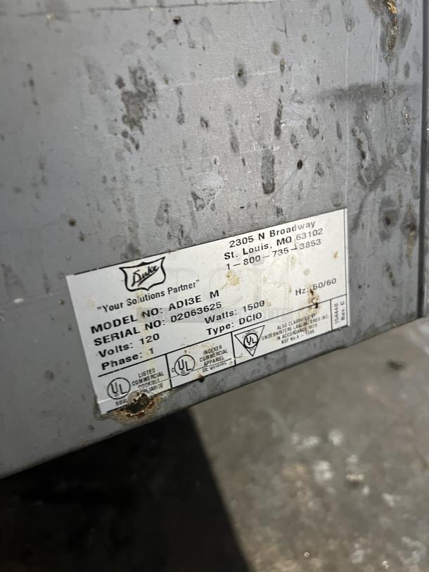Duke Commercial Stainless Steel Electric Powered 3-Well Heated Drop-In Unit! With Control Panel! Model: ADI3E M SN:02063625! 120V 1 Phase! - Image 5 of 5