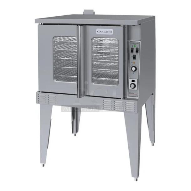 BRAND NEW! Garland Master-200 Series Commercial Stainless Steel Electric Powered Single Stack Convection Oven! With Thermostatic Controls! With Wired Oven Racks! Model: MCO-ES-10S SN: 2212100101287! 208V 1 Phase! With Legs! - Image 1 of 13