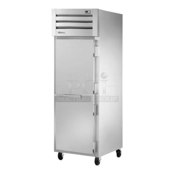 BRAND NEW! True Spec Series Commercial Stainless Steel Solid Single Door Reach In Refrigerator! Energy Star Certified! With Lock & Keys! Model: STG1R-1S-HC SN:10453606! 115V 1 Phase! - Image 1 of 13